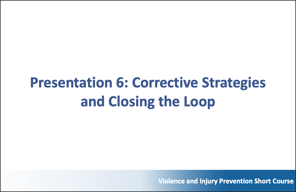 Trauma Care Quality Improvement, Module 6