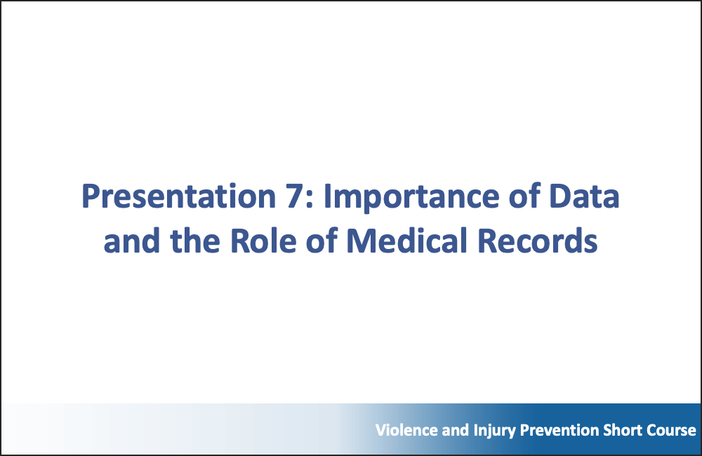 Trauma Care Quality Improvement, Module 7