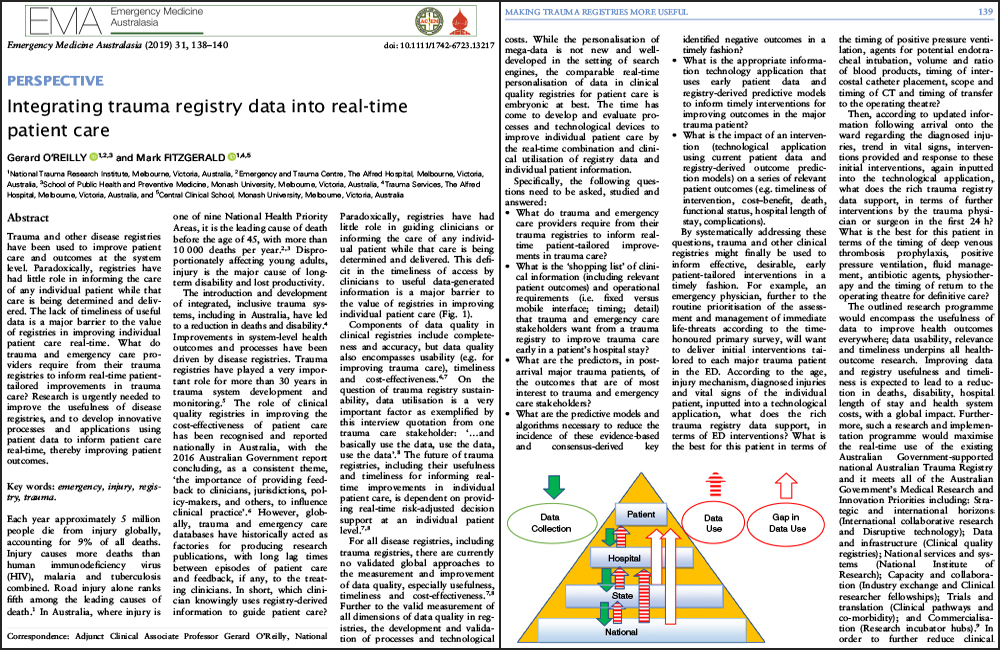 Integrating Trauma Registry Data into Real-Time Patient-Care